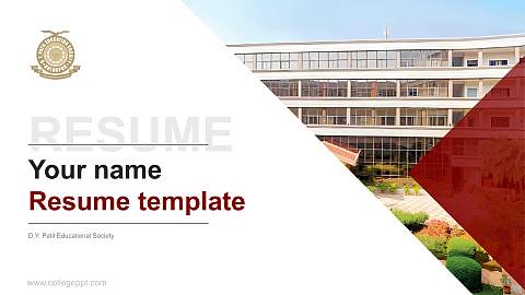 D.Y. Patil Educational Society Resume PPT Template