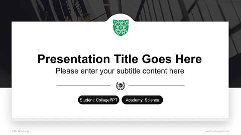 CMJ University National Scholarship Defense PPT Template