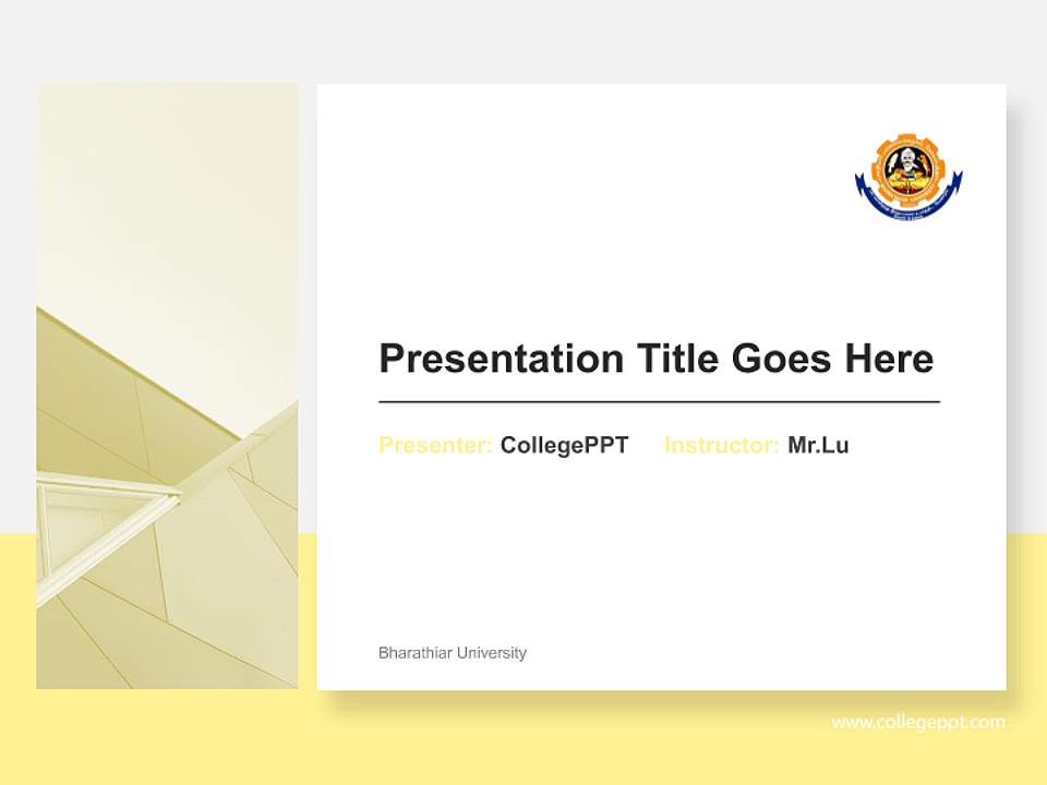 Bharathiar University General Purpose PPT Template4:3 ratio PPT effect preview image6
