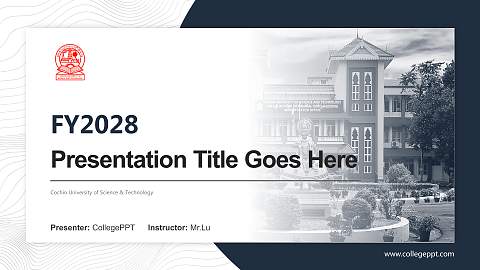 Cochin University of Science & Technology Academic Presentation/Research Findings Report PPT Template