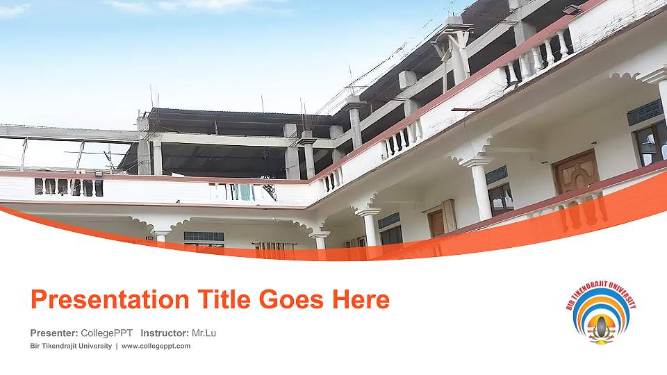 Bir Tikendrajit University Course/Courseware Creation PPT Template16:9 ratio PPT effect preview image