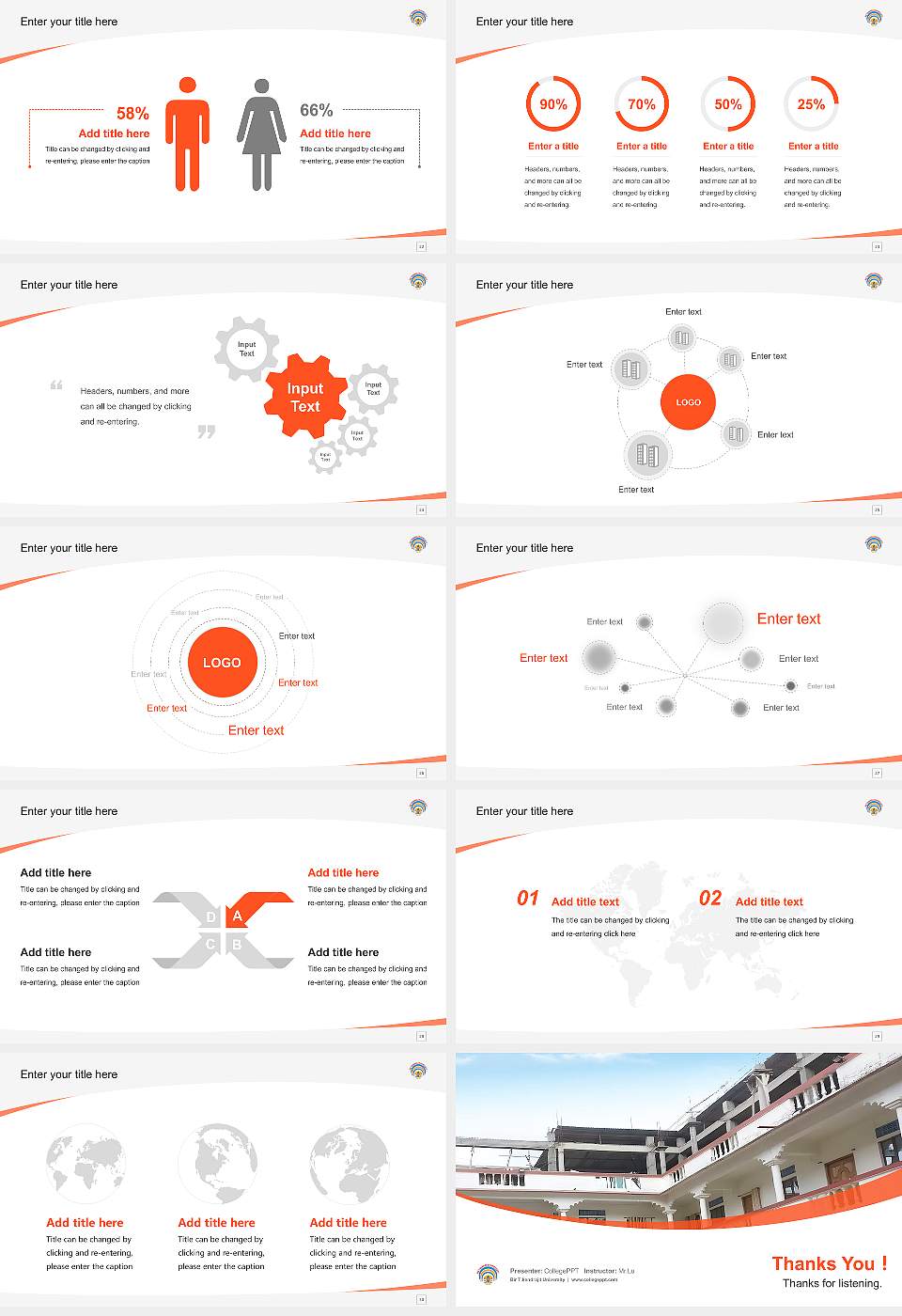 Bir Tikendrajit University Course/Courseware Creation PPT Template16:9 ratio PPT effect preview image4