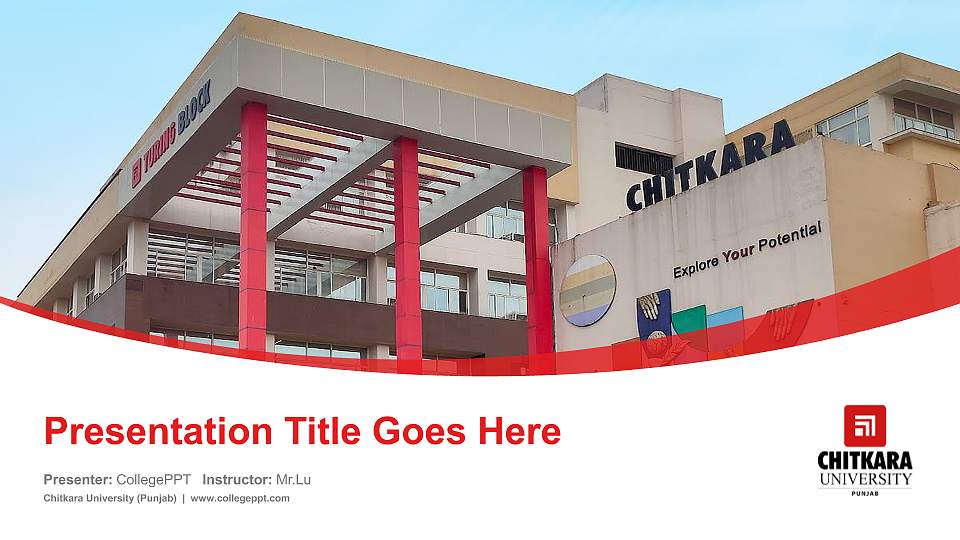 Chitkara University (Punjab) Course/Courseware Creation PPT Template16:9 ratio PPT effect preview image