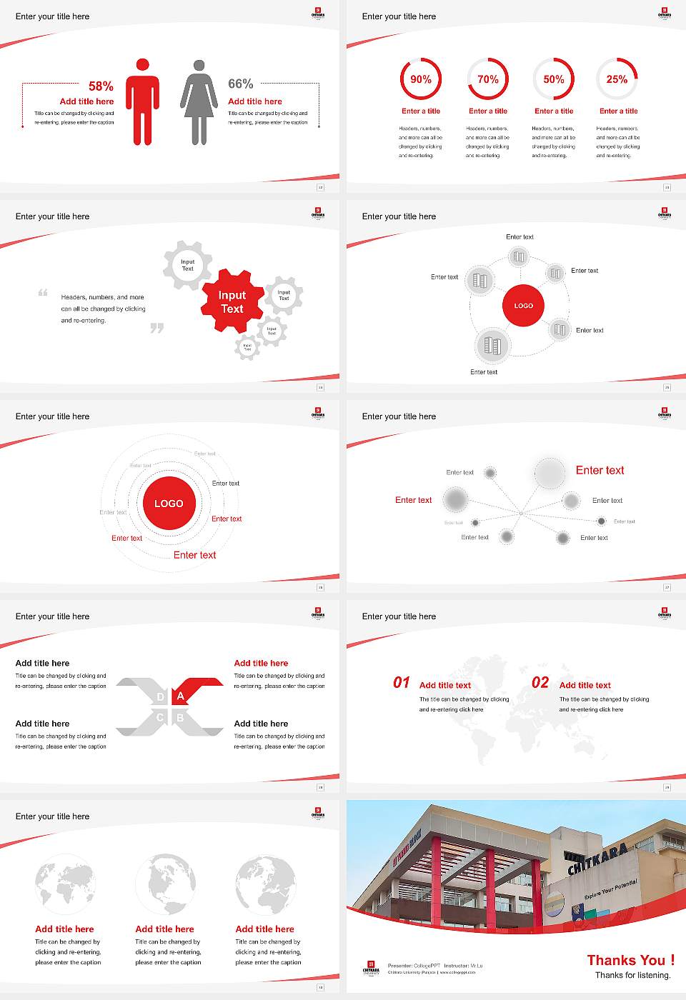 Chitkara University (Punjab) Course/Courseware Creation PPT Template16:9 ratio PPT effect preview image4