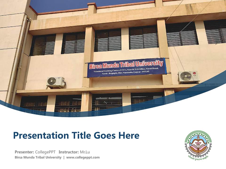 Birsa Munda Tribal University Course/Courseware Creation PPT Template4:3 ratio PPT effect preview image5