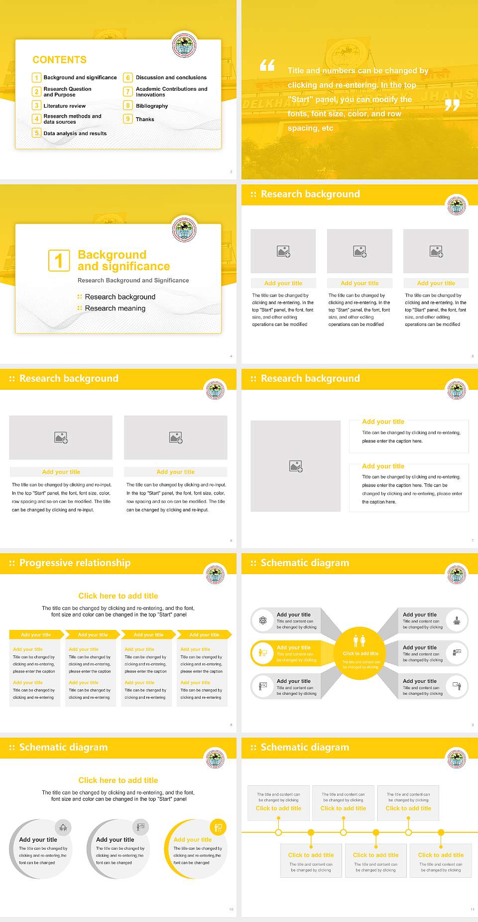 Bundelkhand University Graduation Thesis Defense PPT Template4:3 ratio PPT effect preview image2