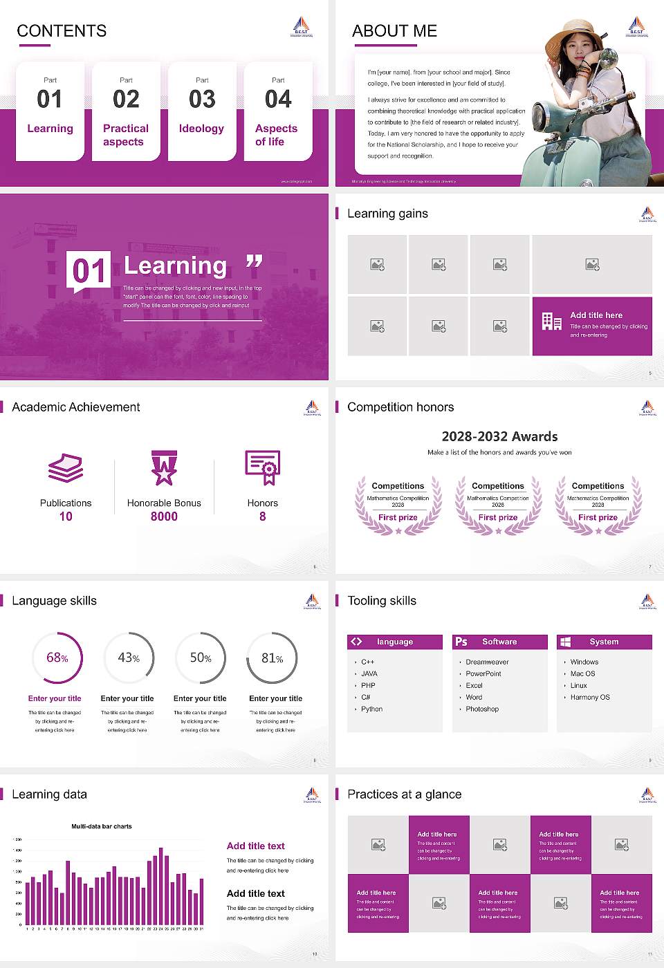Bharatiya Engineering Science and Technology Innovation University National Scholarship Defense PPT Template16:9 ratio PPT effect preview image2