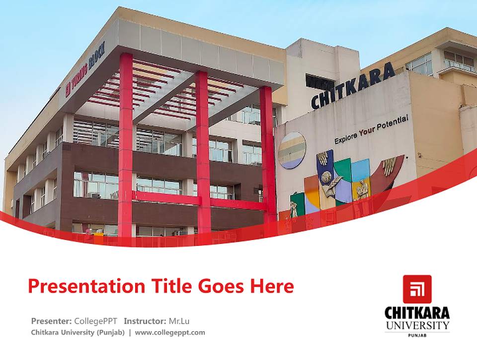 Chitkara University (Punjab) Course/Courseware Creation PPT Template4:3 ratio PPT effect preview image5