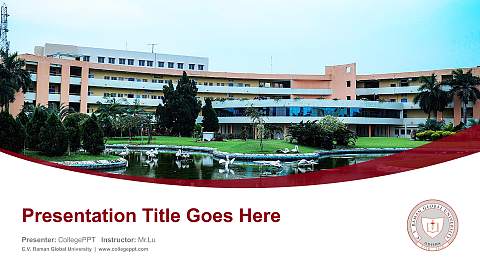 C.V. Raman Global University Course/Courseware Creation PPT Template