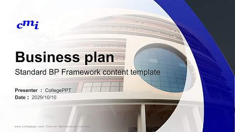 Chennai Mathematical Institute Competition/Entrepreneurship Contest PPT Template
