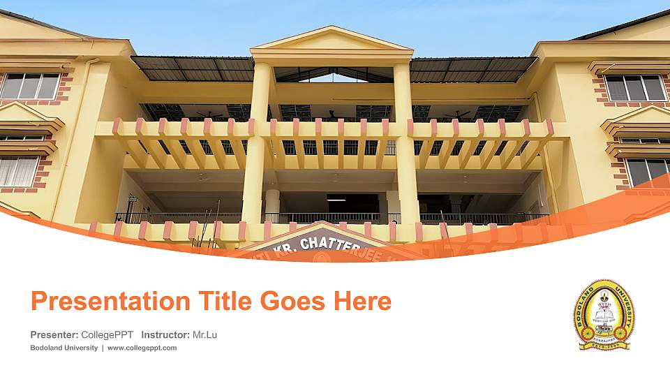 Bodoland University Course/Courseware Creation PPT Template16:9 ratio PPT effect preview image