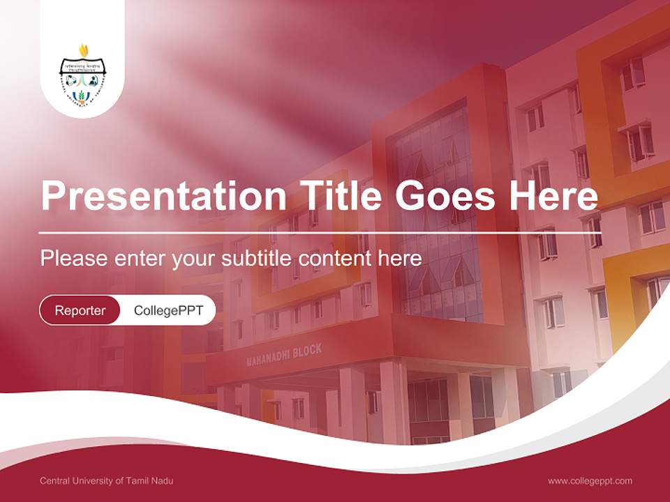 Central University of Tamil Nadu Lecture Sharing and Networking Event PPT Template4:3 ratio PPT effect preview image4