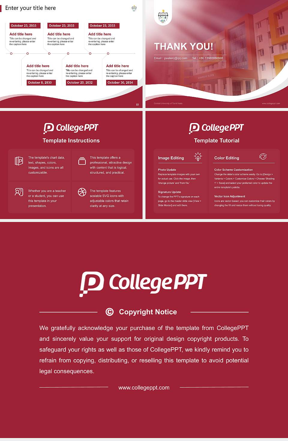 Central University of Tamil Nadu Lecture Sharing and Networking Event PPT Template4:3 ratio PPT effect preview image4