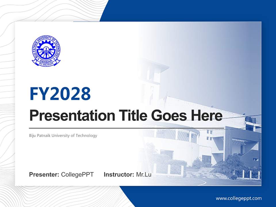 Biju Patnaik University of Technology Academic Presentation/Research Findings Report PPT Template4:3 ratio PPT effect preview image5