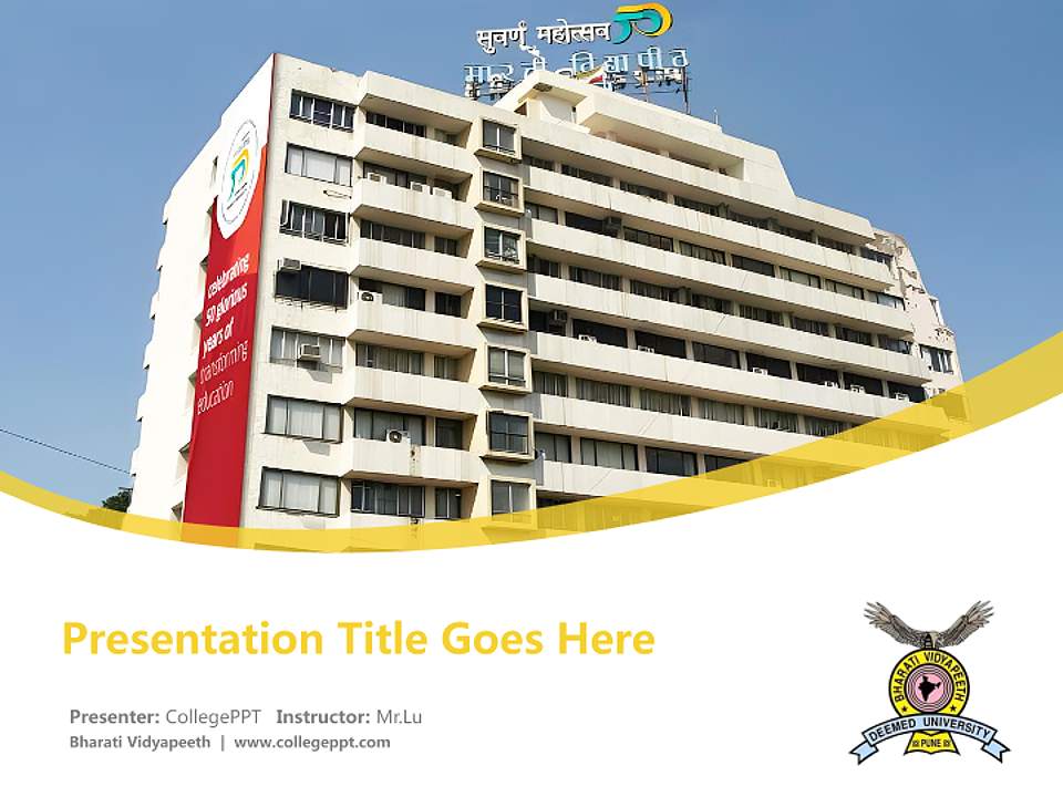 Bharati Vidyapeeth Course/Courseware Creation PPT Template4:3 ratio PPT effect preview image5