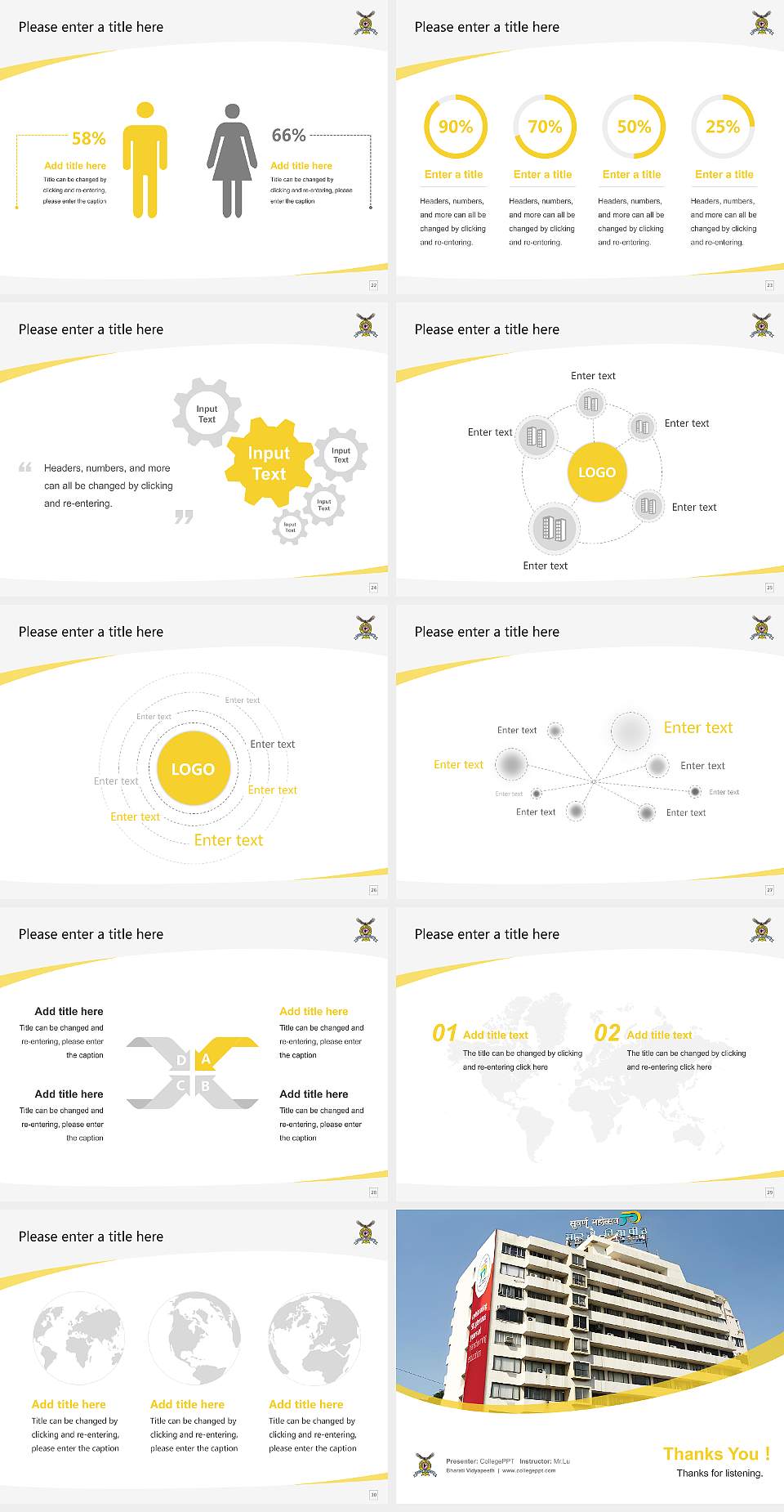 Bharati Vidyapeeth Course/Courseware Creation PPT Template4:3 ratio PPT effect preview image4