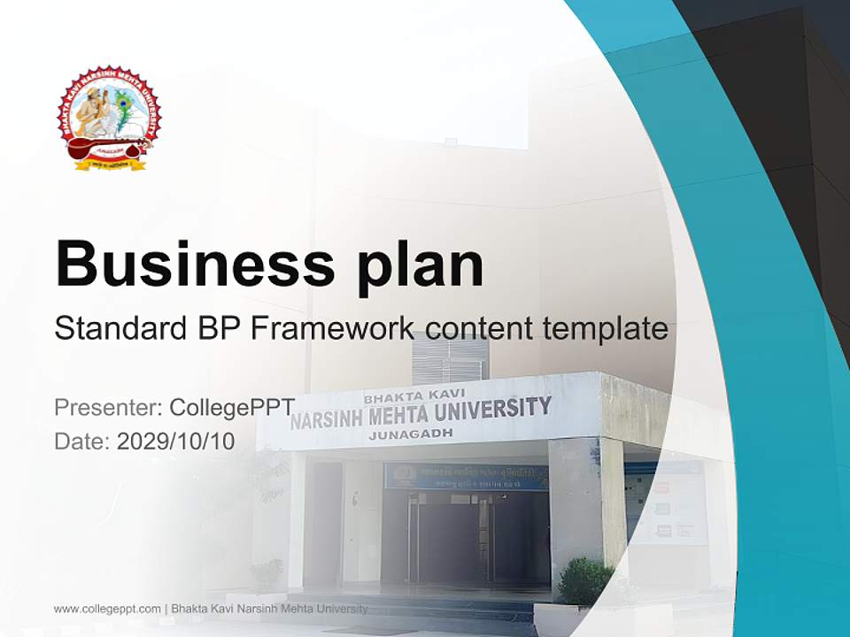 Bhakta Kavi Narsinh Mehta University Competition/Entrepreneurship Contest PPT Template4:3 ratio PPT effect preview image9