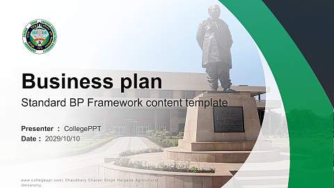 Chaudhary Charan Singh Haryana Agricultural University Competition/Entrepreneurship Contest PPT Template