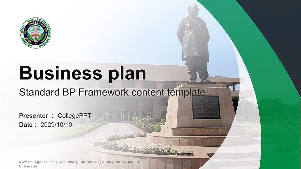 Chaudhary Charan Singh Haryana Agricultural University Competition/Entrepreneurship Contest PPT Template16:9 ratio PPT effect preview image