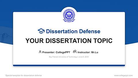 Biju Patnaik University of Technology Graduation Thesis Defense PPT Template
