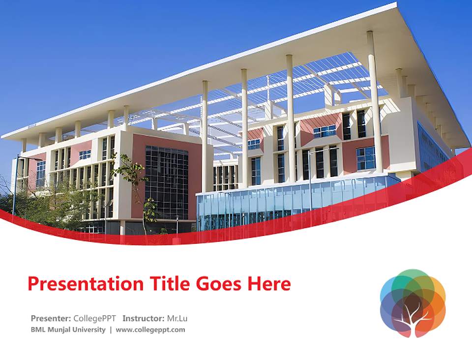 BML Munjal University Course/Courseware Creation PPT Template4:3 ratio PPT effect preview image5