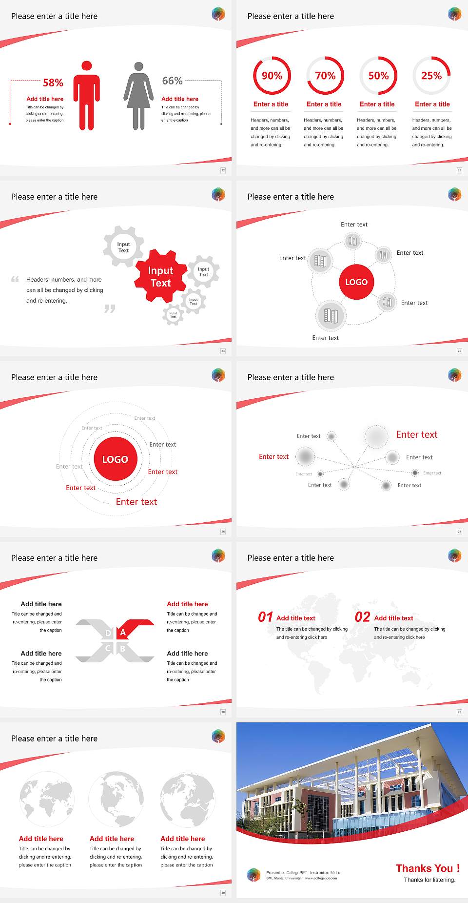 BML Munjal University Course/Courseware Creation PPT Template4:3 ratio PPT effect preview image4
