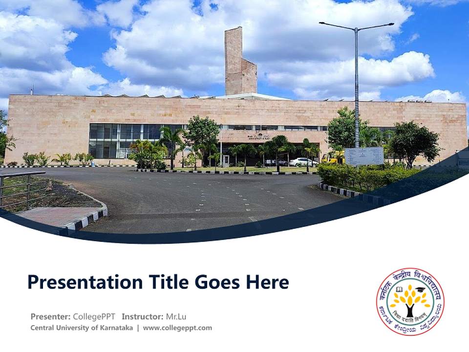 Central University of Karnataka Course/Courseware Creation PPT Template4:3 ratio PPT effect preview image5