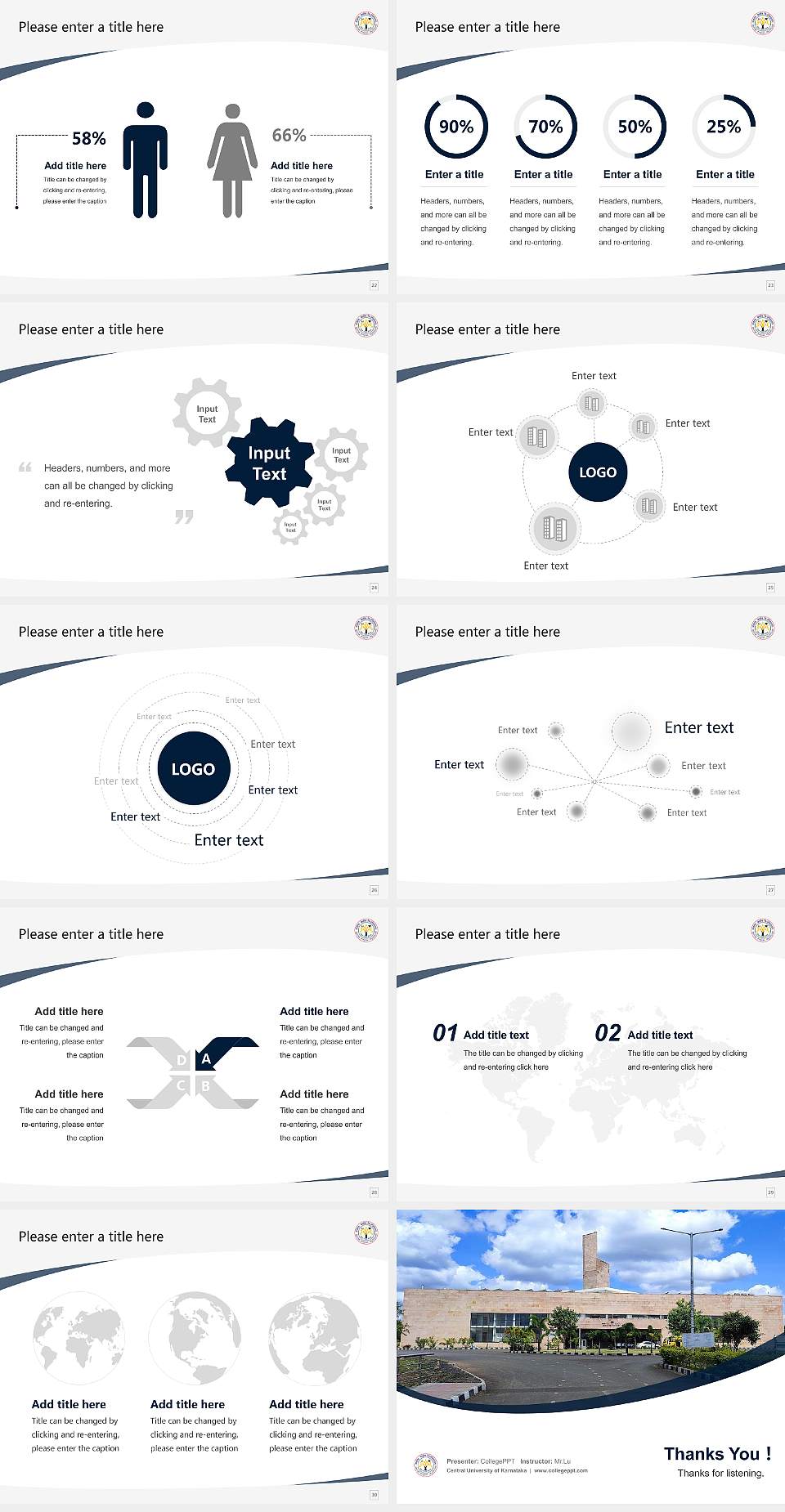 Central University of Karnataka Course/Courseware Creation PPT Template4:3 ratio PPT effect preview image4