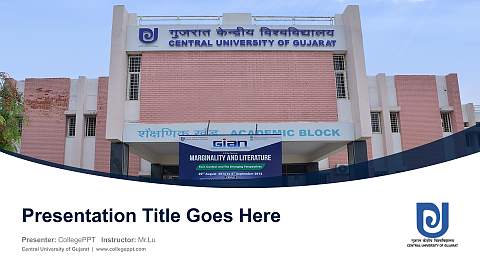 Central University of Gujarat Course/Courseware Creation PPT Template