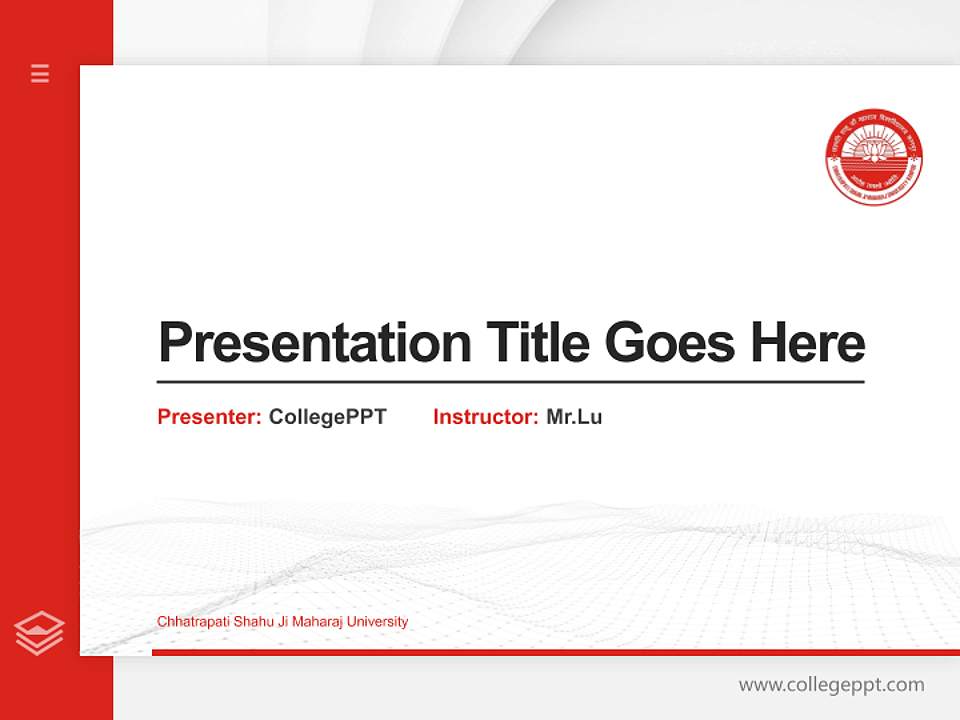 Chhatrapati Shahu Ji Maharaj University Thesis Proposal/Graduation Defense PPT Template4:3 ratio PPT effect preview image5