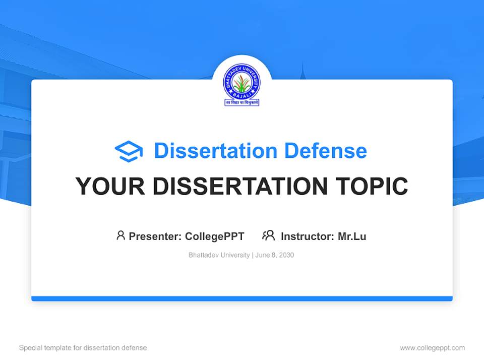 Bhattadev University Graduation Thesis Defense PPT Template4:3 ratio PPT effect preview image7