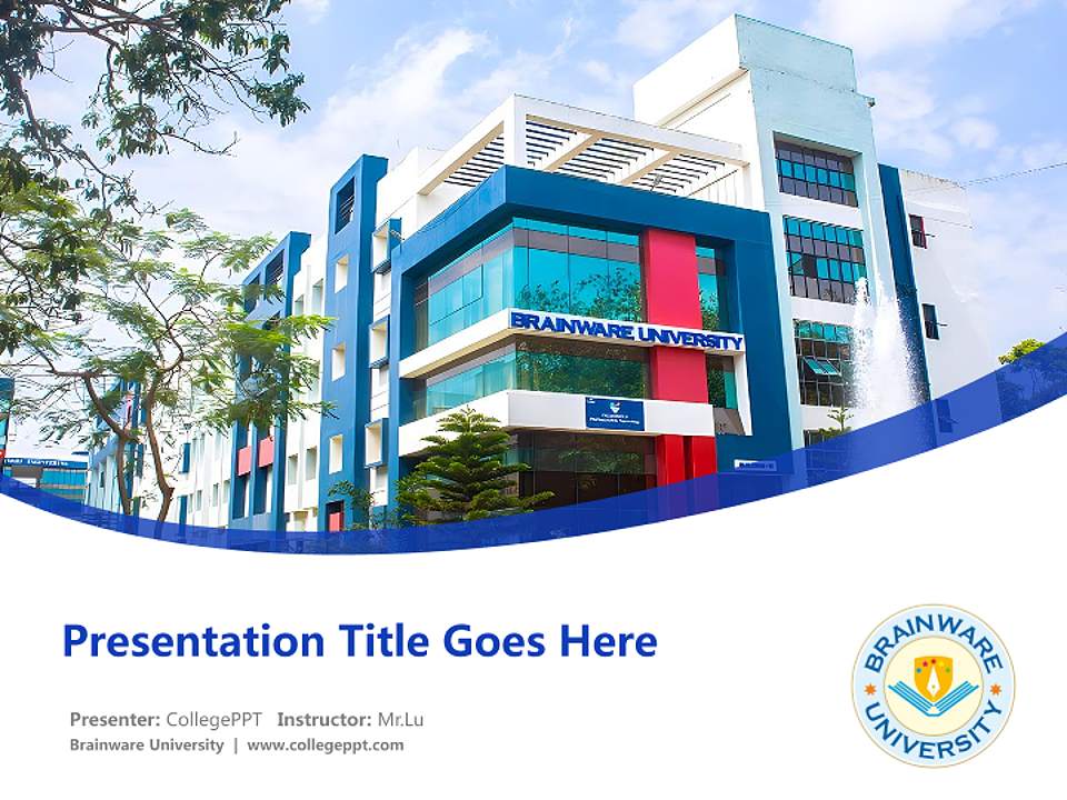 Brainware University Course/Courseware Creation PPT Template4:3 ratio PPT effect preview image5