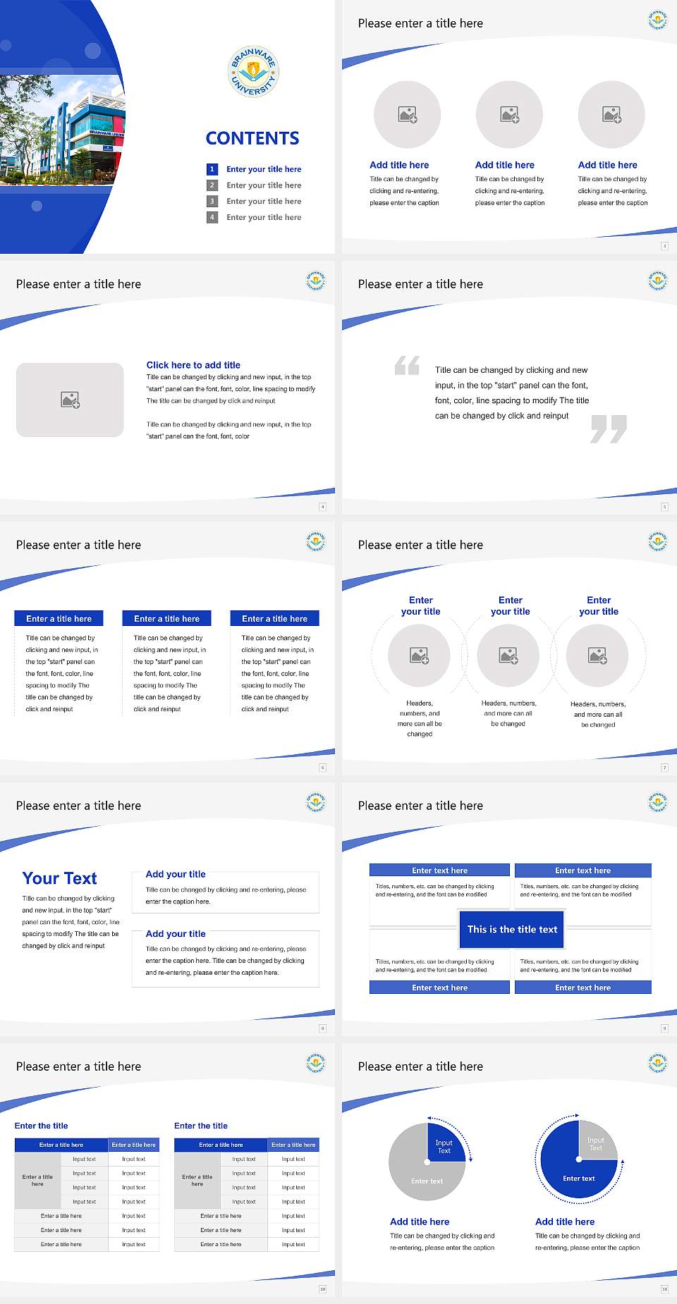 Brainware University Course/Courseware Creation PPT Template4:3 ratio PPT effect preview image2
