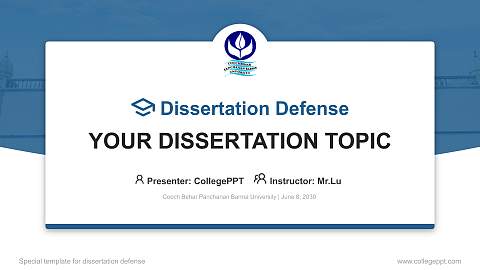 Cooch Behar Panchanan Barma University Graduation Thesis Defense PPT Template