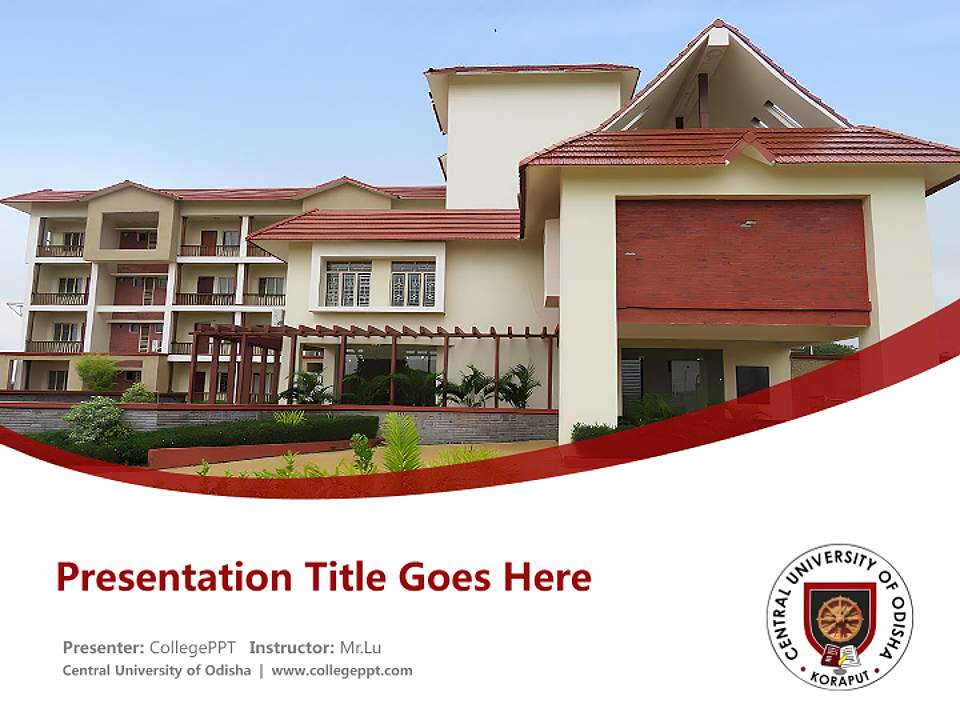 Central University of Odisha Course/Courseware Creation PPT Template4:3 ratio PPT effect preview image5