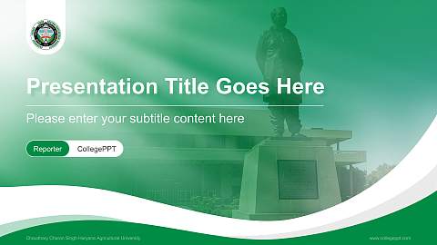 Chaudhary Charan Singh Haryana Agricultural University Lecture Sharing and Networking Event PPT Template