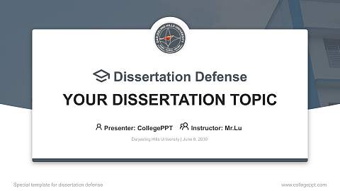 Darjeeling Hills University Graduation Thesis Defense PPT Template
