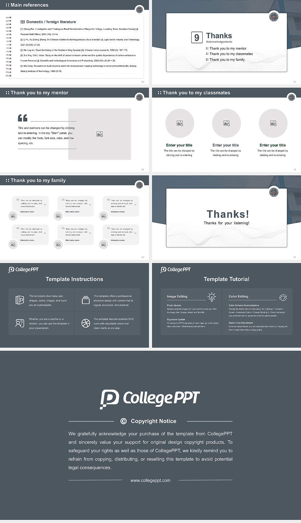 Darjeeling Hills University Graduation Thesis Defense PPT Template16:9 ratio PPT effect preview image7