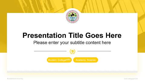 Bundelkhand University National Scholarship Defense PPT Template