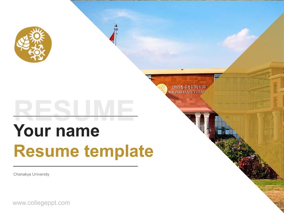 Chanakya University Resume PPT Template4:3 ratio PPT effect preview image5