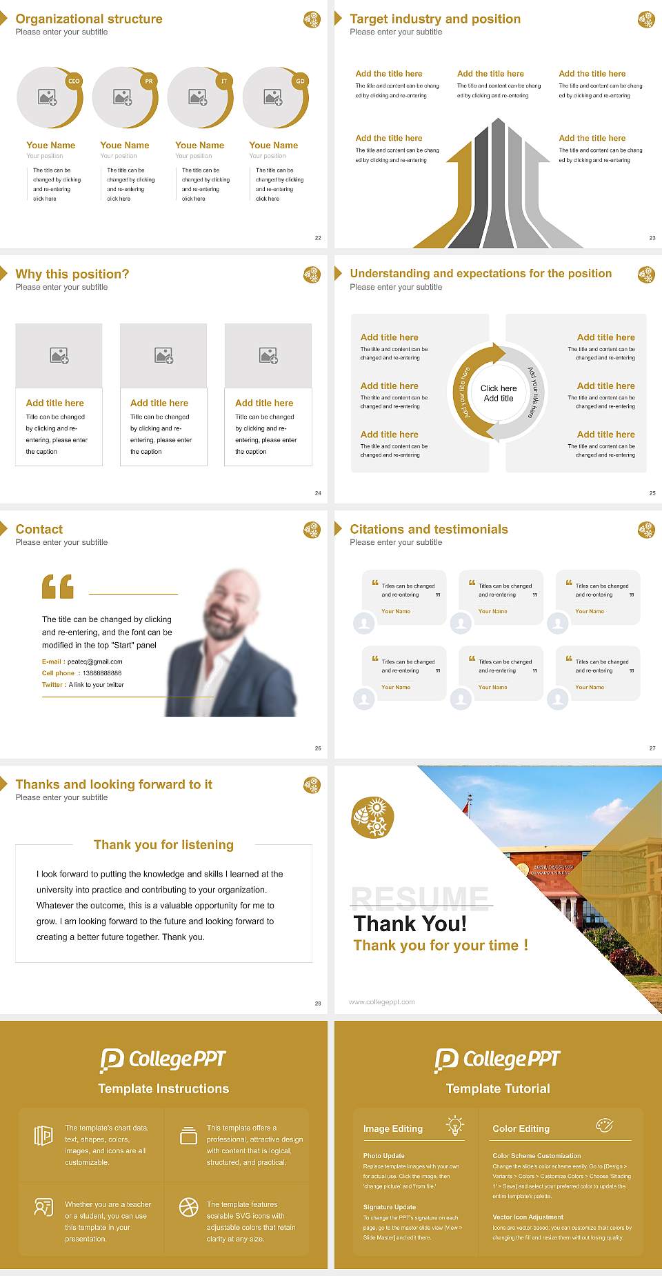 Chanakya University Resume PPT Template4:3 ratio PPT effect preview image4