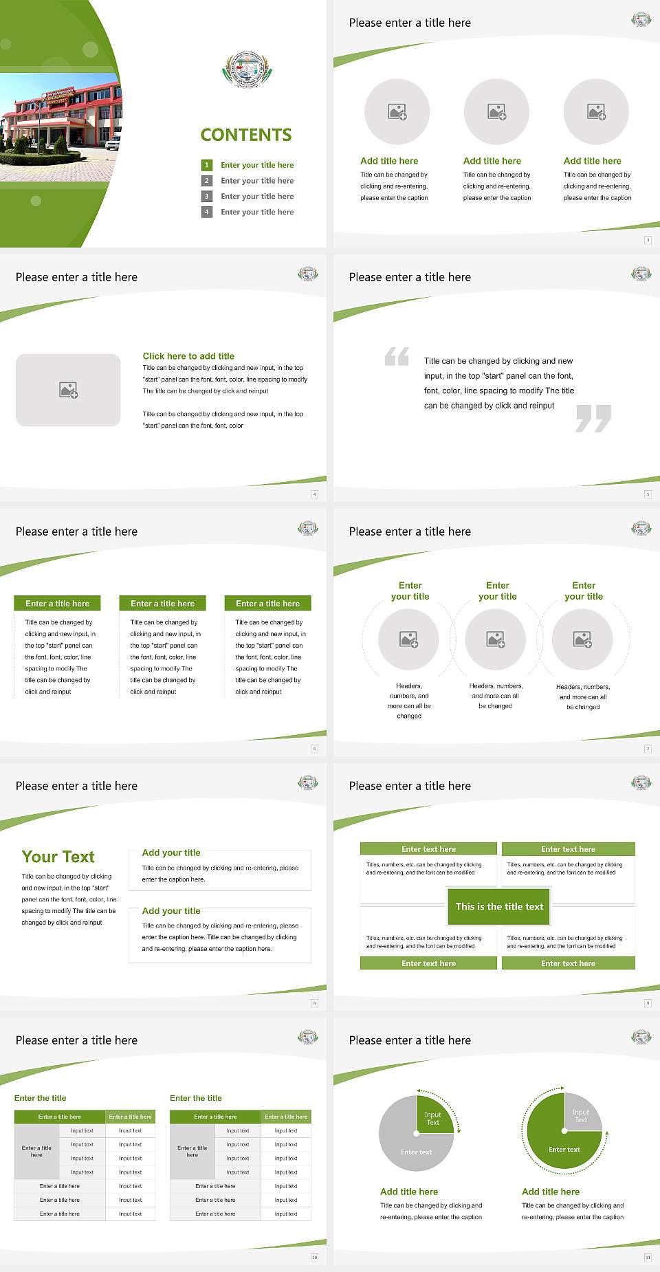 Central Agricultural University Course/Courseware Creation PPT Template4:3 ratio PPT effect preview image2