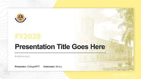 Bharathiar University Academic Presentation/Research Findings Report PPT Template