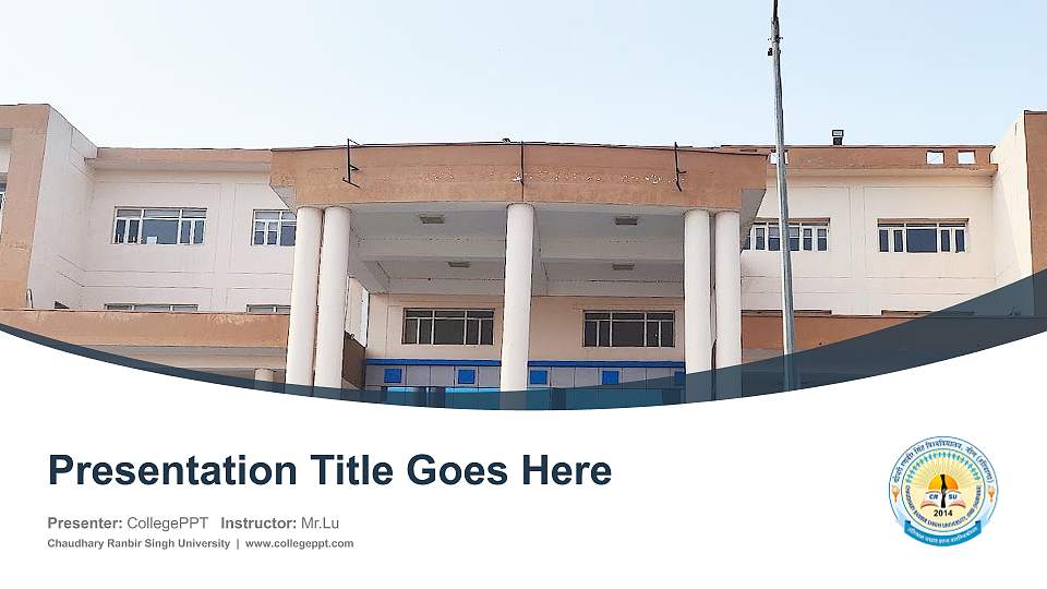 Chaudhary Ranbir Singh University Course/Courseware Creation PPT Template16:9 ratio PPT effect preview image