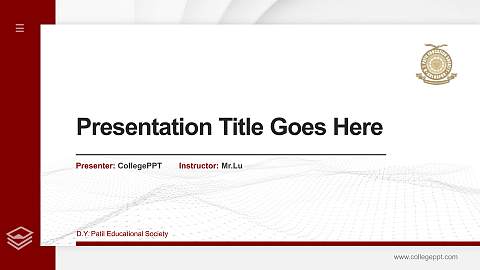 D.Y. Patil Educational Society Thesis Proposal/Graduation Defense PPT Template