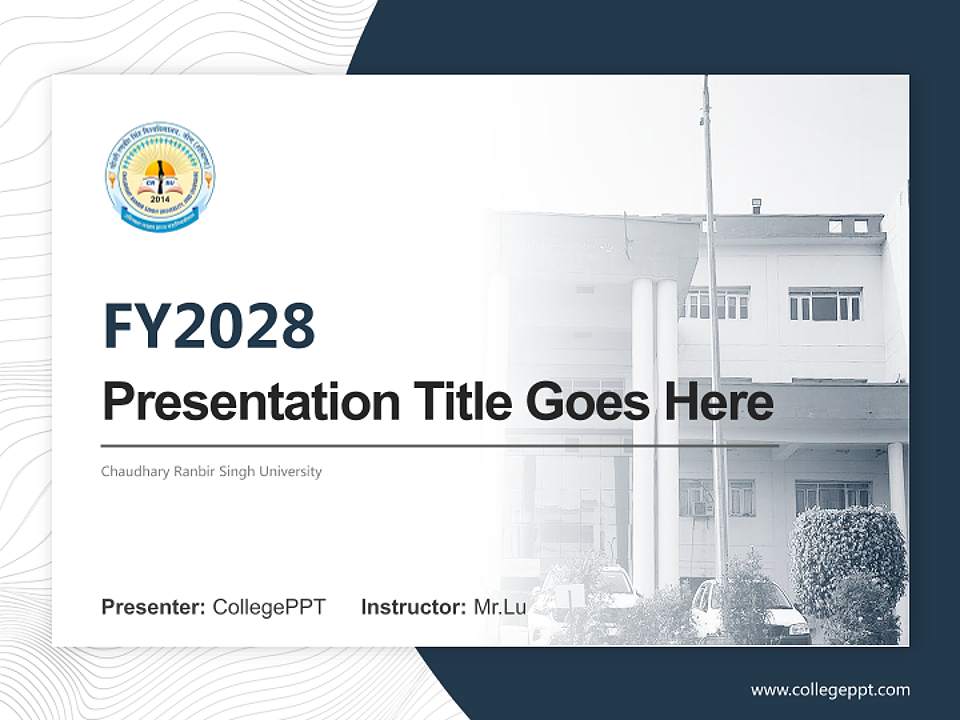 Chaudhary Ranbir Singh University Academic Presentation/Research Findings Report PPT Template4:3 ratio PPT effect preview image5