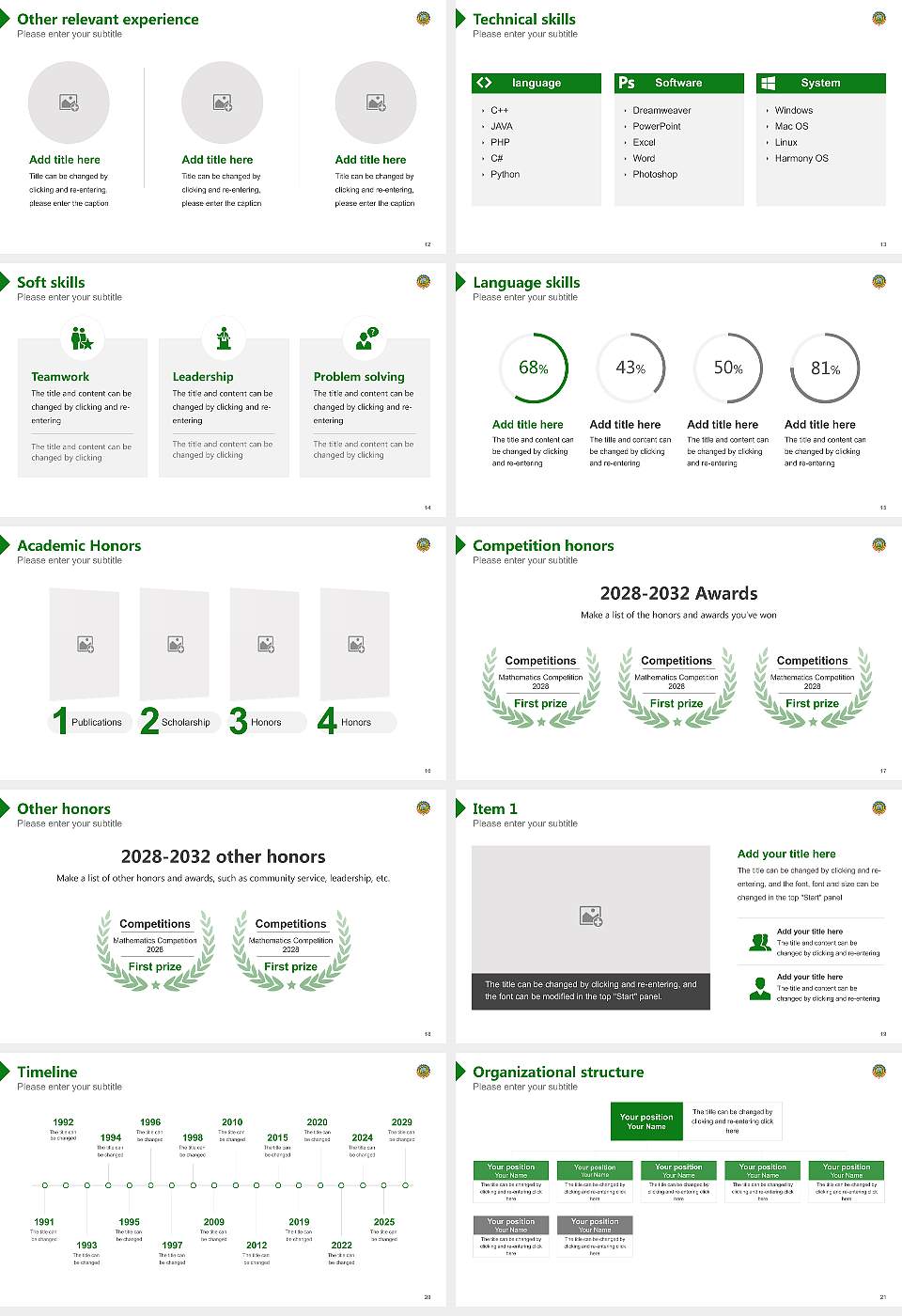 Birsa Agricultural University Resume PPT Template16:9 ratio PPT effect preview image3