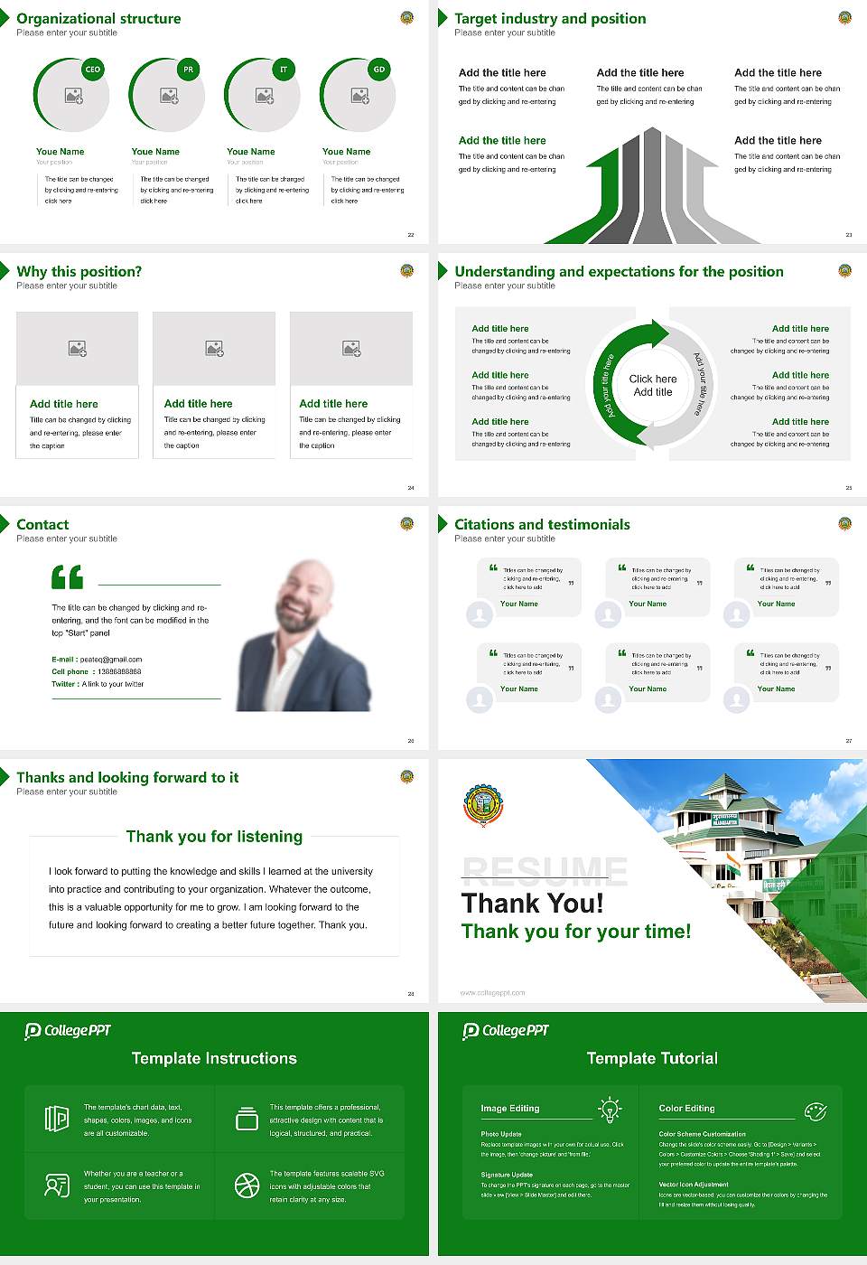 Birsa Agricultural University Resume PPT Template16:9 ratio PPT effect preview image4
