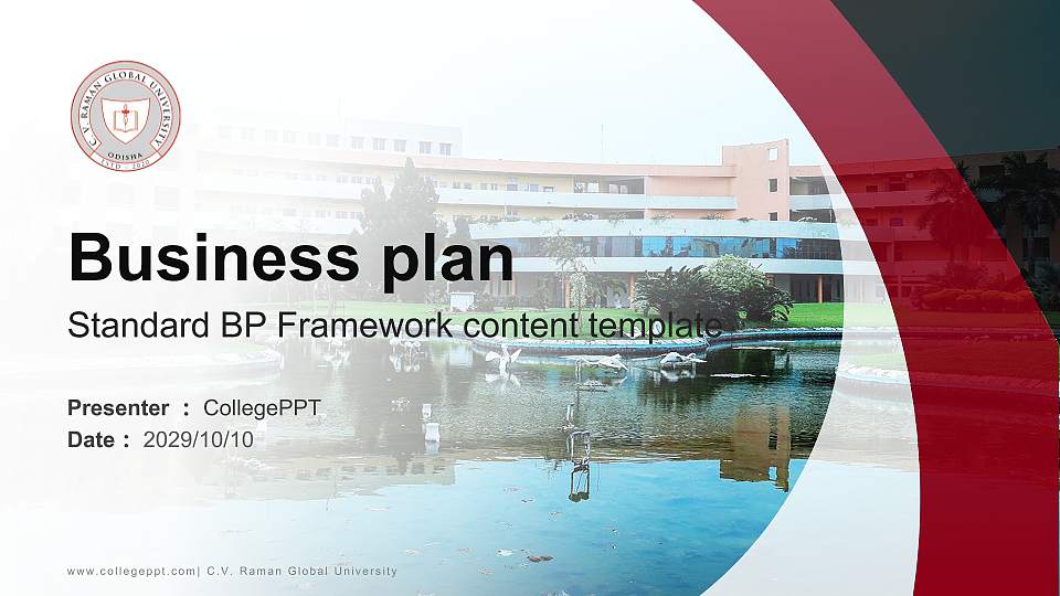 C.V. Raman Global University Competition/Entrepreneurship Contest PPT Template16:9 ratio PPT effect preview image