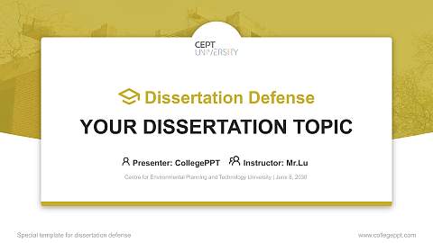 Centre for Environmental Planning and Technology University Graduation Thesis Defense PPT Template